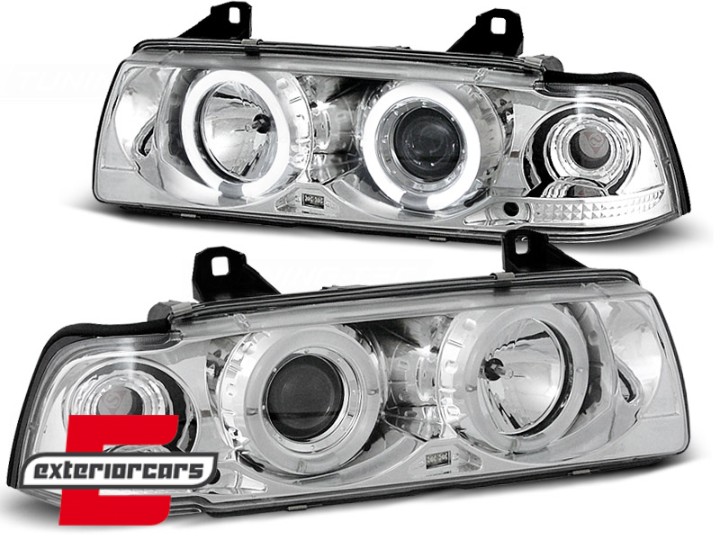Prednja svjetla Angel Eyes (chrome) / BMW serije 3 E36 (12.1990-08.1999), LPBM01