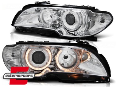 Prednja svjetla Angel Eyes (chrome) / BMW serije 3 E46 Coupe Cabrio (04.2003-2006), LPBM83