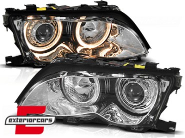 Prednja svjetla Angel Eyes (chrome) / BMW serije 3 E46 Facelift limuzina karavan (2001-2005), LPBM85