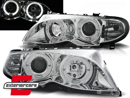 Prednja svjetla Angel Eyes (chrome) / BMW serije 3 E46 Facelift limuzina karavan (2001-2005), LPBM99