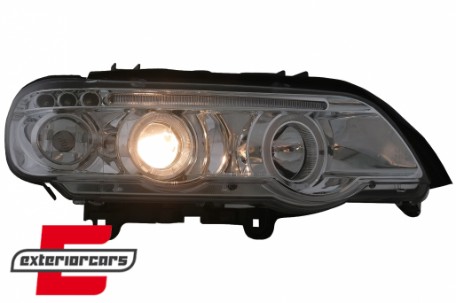 Prednja svjetla Angel Eyes (chrome) / BMW X5 E53 (1999-2003), LPBM42