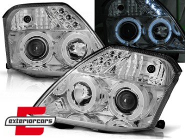 Prednja svjetla Angel Eyes (chrome) / Citroen C2 (2003-2009), LPCI07