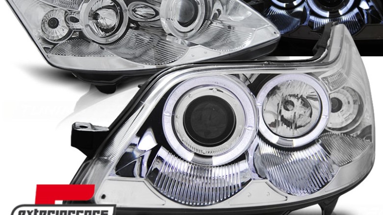 Prednja svjetla Angel Eyes (chrome) / Citroen C4 (2004-2010), LPCI09