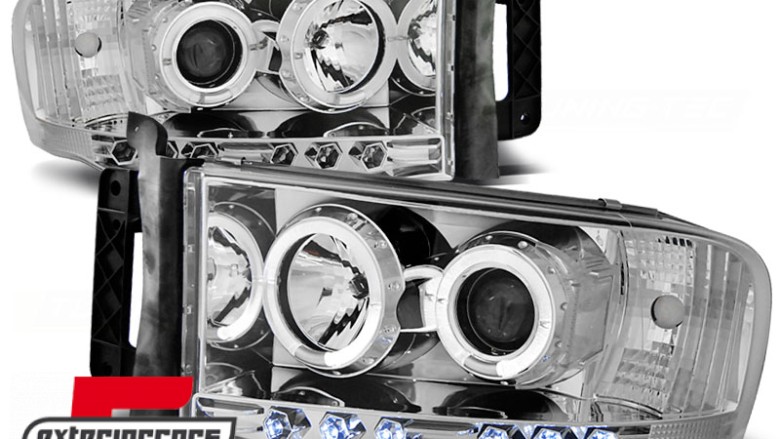 Prednja svjetla Angel Eyes (chrome) / Dodge RAM (2002-2006), LPDO03
