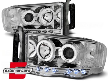 Prednja svjetla Angel Eyes (chrome) / Dodge RAM (2002-2006), LPDO03