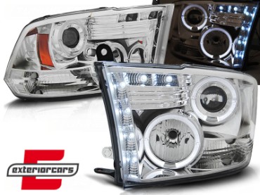 Prednja svjetla Angel Eyes (chrome) / Dodge RAM (2009-2018), LPDO07