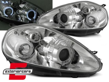 Prednja svjetla Angel Eyes (chrome) / Fiat Grande Punto (2005-2008), LPFI03