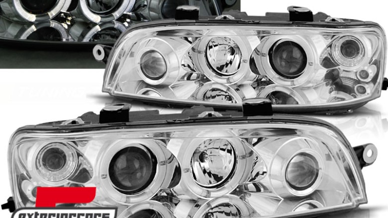 Prednja svjetla Angel Eyes (chrome) / Fiat Punto 2 (1999-06.2003), LPFI01