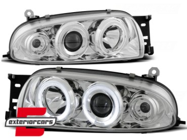 Prednja svjetla Angel Eyes (chrome) / Ford Fiesta Mk4 (1995-08.1999), LPFO07