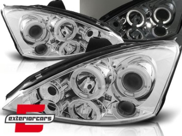 Prednja svjetla Angel Eyes (chrome) / Ford Focus (1998-10.2001), LPFO03