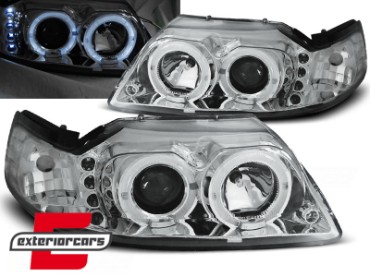 Prednja svjetla Angel Eyes (chrome) / Ford Mustang (1998-2004), LPFO32