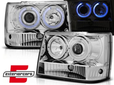 Prednja svjetla Angel Eyes (chrome) / JEEP Grand Cherokee (1993-1998), LPCH11