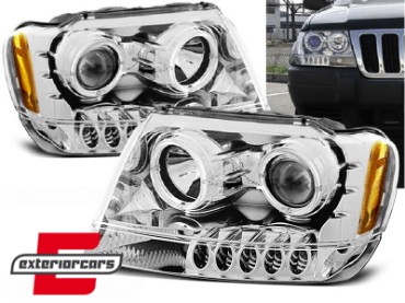 Prednja svjetla Angel Eyes (chrome) / JEEP Grand Cherokee (1999-05.2005), LPCH01