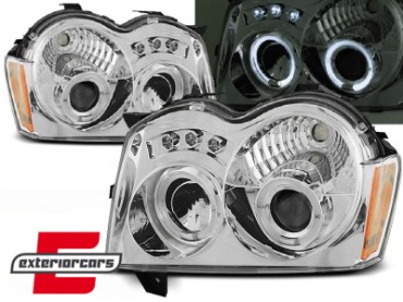 Prednja svjetla Angel Eyes (chrome) / Jeep Grand Cherokee WK (2005-2008), LPCH05