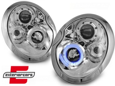 Prednja svjetla Angel Eyes (chrome) / Mini Cooper R50 R52 R53 (2001-2008), LPMC01