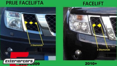 Prednja svjetla Angel Eyes (chrome) / Nissan Navara D40 (2004-2009) Nissan Pathfinder R51 (2005-2008), LPNI05