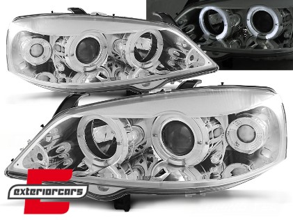 Prednja svjetla Angel Eyes (chrome) / Opel Astra G (1997-2004), LPOP12
