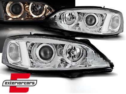 Prednja svjetla Angel Eyes (chrome) / Opel Astra G (1997-2004), LPOP31