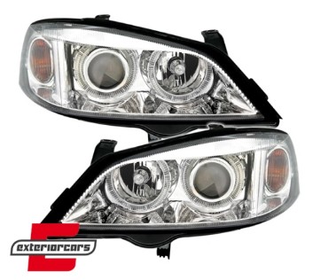 Prednja svjetla Angel Eyes (chrome) / Opel Astra G (1997-2004), LPOP31