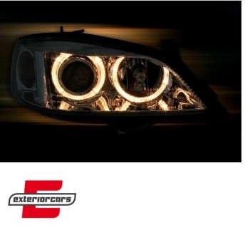 Prednja svjetla Angel Eyes (chrome) / Opel Astra G (1997-2004), LPOP31