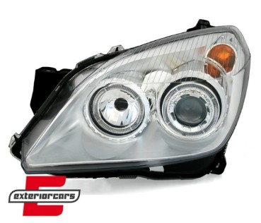 Prednja svjetla Angel Eyes (chrome) / Opel Astra H (2004-2010), LPOP71