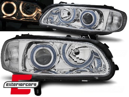 Prednja svjetla Angel Eyes (chrome) / Opel Omega B (1994-1999), LPOP67