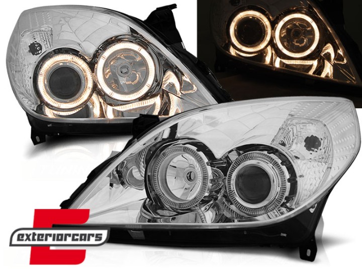 Prednja svjetla Angel Eyes (chrome) / Opel Vectra C Signum (09.2005-2008), LPOP65