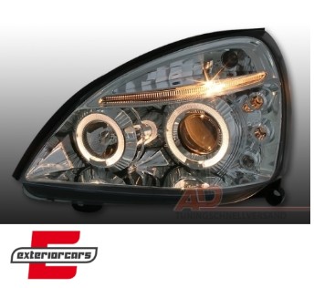 Prednja svjetla Angel Eyes (chrome) / Renault Clio II (2001-2005), LPRE13