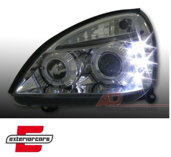 Prednja svjetla Angel Eyes (chrome) / Renault Clio II (2001-2005), LPRE13