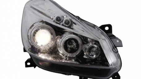 Prednja svjetla Angel Eyes (chrome) / Renault Clio III (2005-2009), LPRE27
