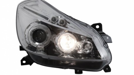 Prednja svjetla Angel Eyes (chrome) / Renault Clio III (2005-2009), LPRE27