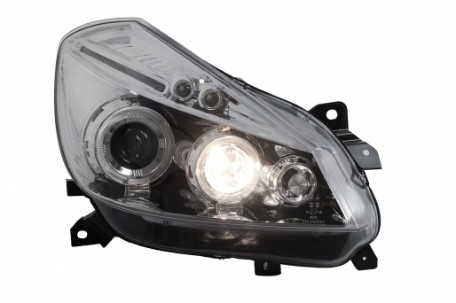 Prednja svjetla Angel Eyes (chrome) / Renault Clio III (2005-2009), LPRE27
