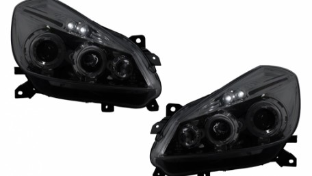 Prednja svjetla Angel Eyes (chrome) / Renault Clio III (2005-2009), LPRE27