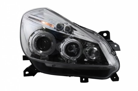 Prednja svjetla Angel Eyes (chrome) / Renault Clio III (2005-2009), LPRE27