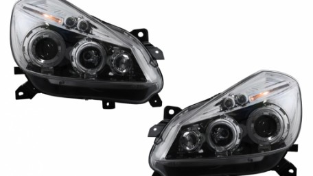 Prednja svjetla Angel Eyes (chrome) / Renault Clio III (2005-2009), LPRE27