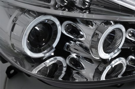 Prednja svjetla Angel Eyes (chrome) / Renault Clio III (2005-2009), LPRE27