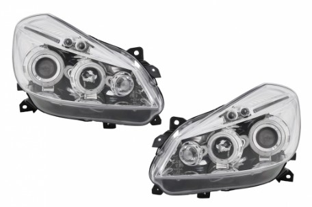 Prednja svjetla Angel Eyes (chrome) / Renault Clio III (2005-2009), LPRE27
