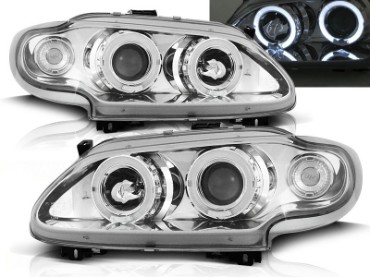 Prednja svjetla Angel Eyes (chrome) / RENAULT MEGANE/SCENIC (96-99), LPRE05
