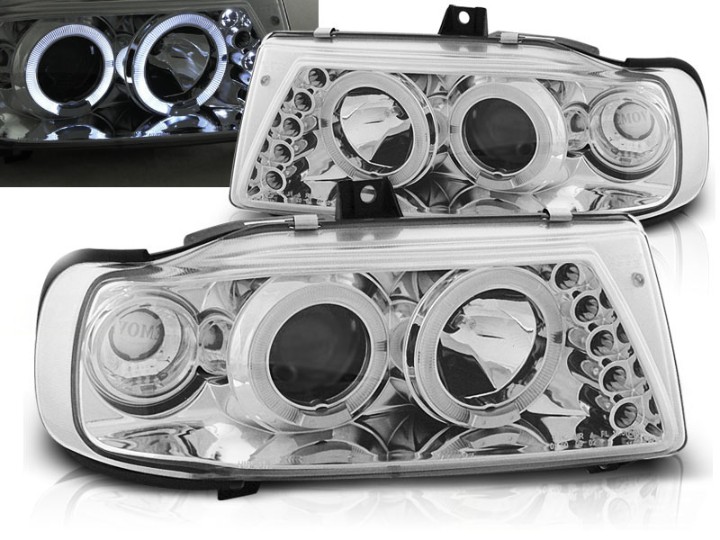 Prednja svjetla Angel Eyes (chrome) / SEAT IBIZA/CORDOBA (93-99), LPSE03