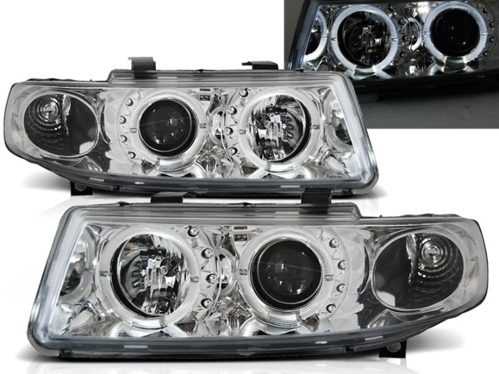 Prednja svjetla Angel Eyes (chrome) / Seat Leon Toledo (1999-2004), LPSE01
