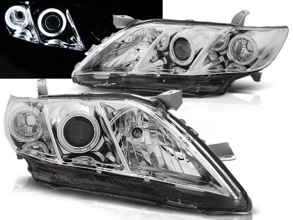 Prednja svjetla Angel Eyes (chrome) / Toyota Camry 6 XV40 (2006-2009), LPTO09
