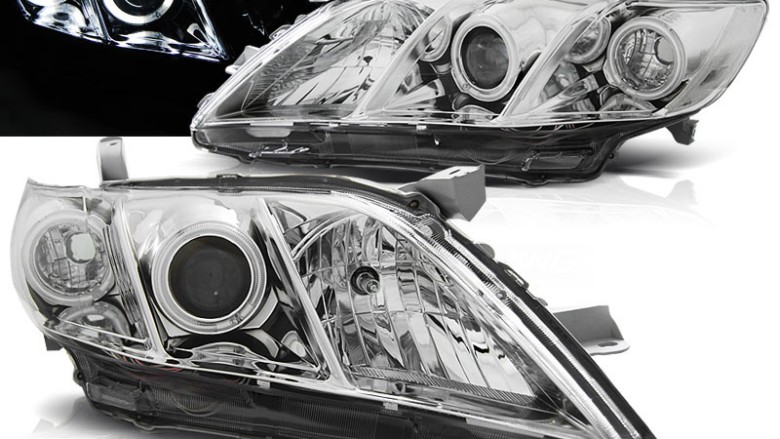 Prednja svjetla Angel Eyes (chrome) / Toyota Camry 6 XV40 (2006-2009), LPTO09