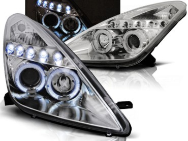 Prednja svjetla Angel Eyes (chrome) / Toyota Celica T230 (1999-2005), LPTO13