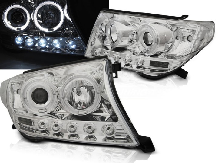 Prednja svjetla Angel Eyes (chrome) / Toyota Land Cruiser FJ200 (2007-2012), LPTO32