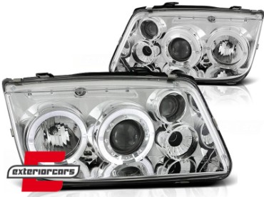 Prednja svjetla Angel Eyes (chrome) / Volkswagen Bora (09.1998-07.2005), LPVW14