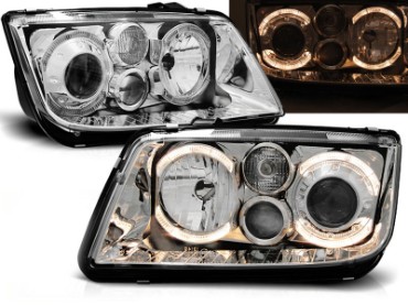 Prednja svjetla Angel Eyes (chrome) / Volkswagen Bora (09.1998-07.2005), LPVWB9