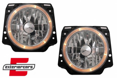 Prednja svjetla Angel Eyes (chrome) / Volkswagen Golf 2 (08.1983-08.1991), LPVW21