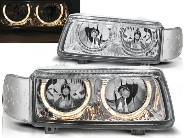 Prednja svjetla Angel Eyes (chrome) / Volkswagen Passat B4 (11.1993-05.1997), LPVW40