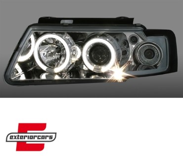 Prednja svjetla Angel Eyes (chrome) / Volkswagen Passat B5 3B (11.1996-08.2000), LPVW12