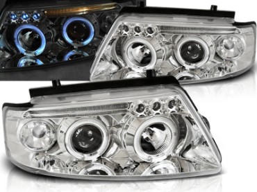 Prednja svjetla Angel Eyes (chrome) / Volkswagen Passat B5 3B (11.1996-08.2000), LPVW77